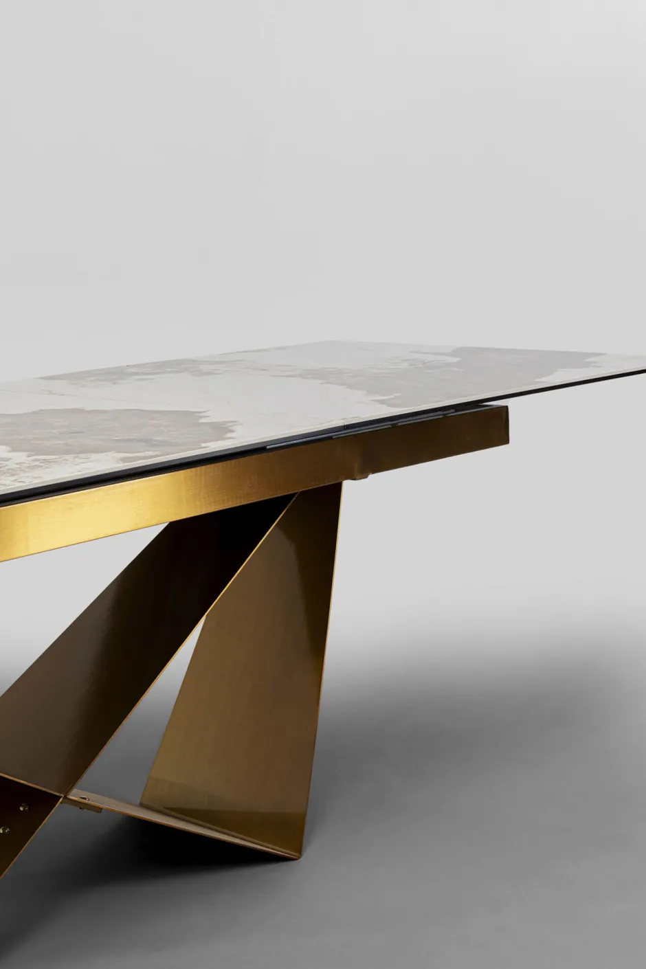 Store Uitschuifbare Eettafel Connesso Brass 200(+60)x100cm Tafels
