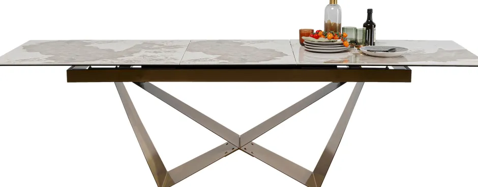 Store Uitschuifbare Eettafel Connesso Brass 200(+60)x100cm Tafels
