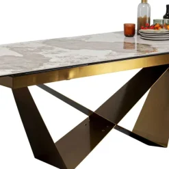 Store Uitschuifbare Eettafel Connesso Brass 200(+60)x100cm Tafels