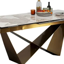 Store Uitschuifbare Eettafel Connesso Brass 200(+60)x100cm Tafels