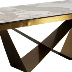 Store Uitschuifbare Eettafel Connesso Brass 200(+60)x100cm Tafels