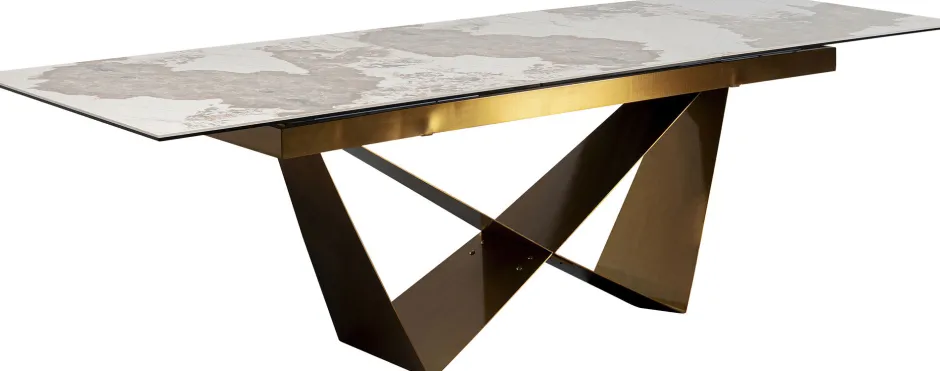 Store Uitschuifbare Eettafel Connesso Brass 200(+60)x100cm Tafels