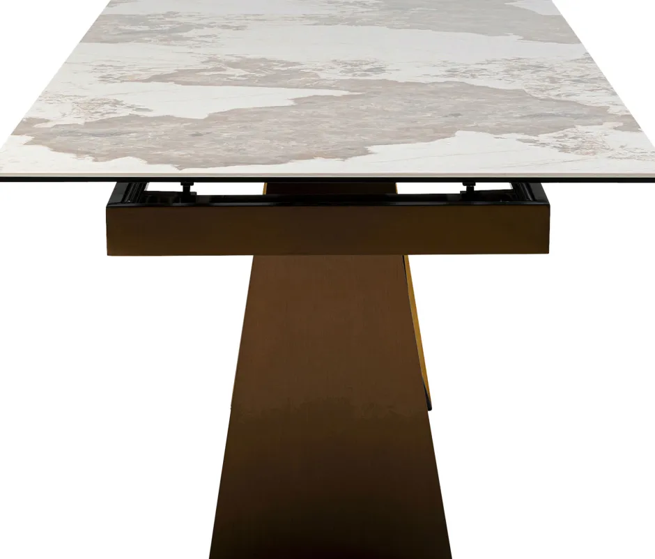 Store Uitschuifbare Eettafel Connesso Brass 200(+60)x100cm Tafels