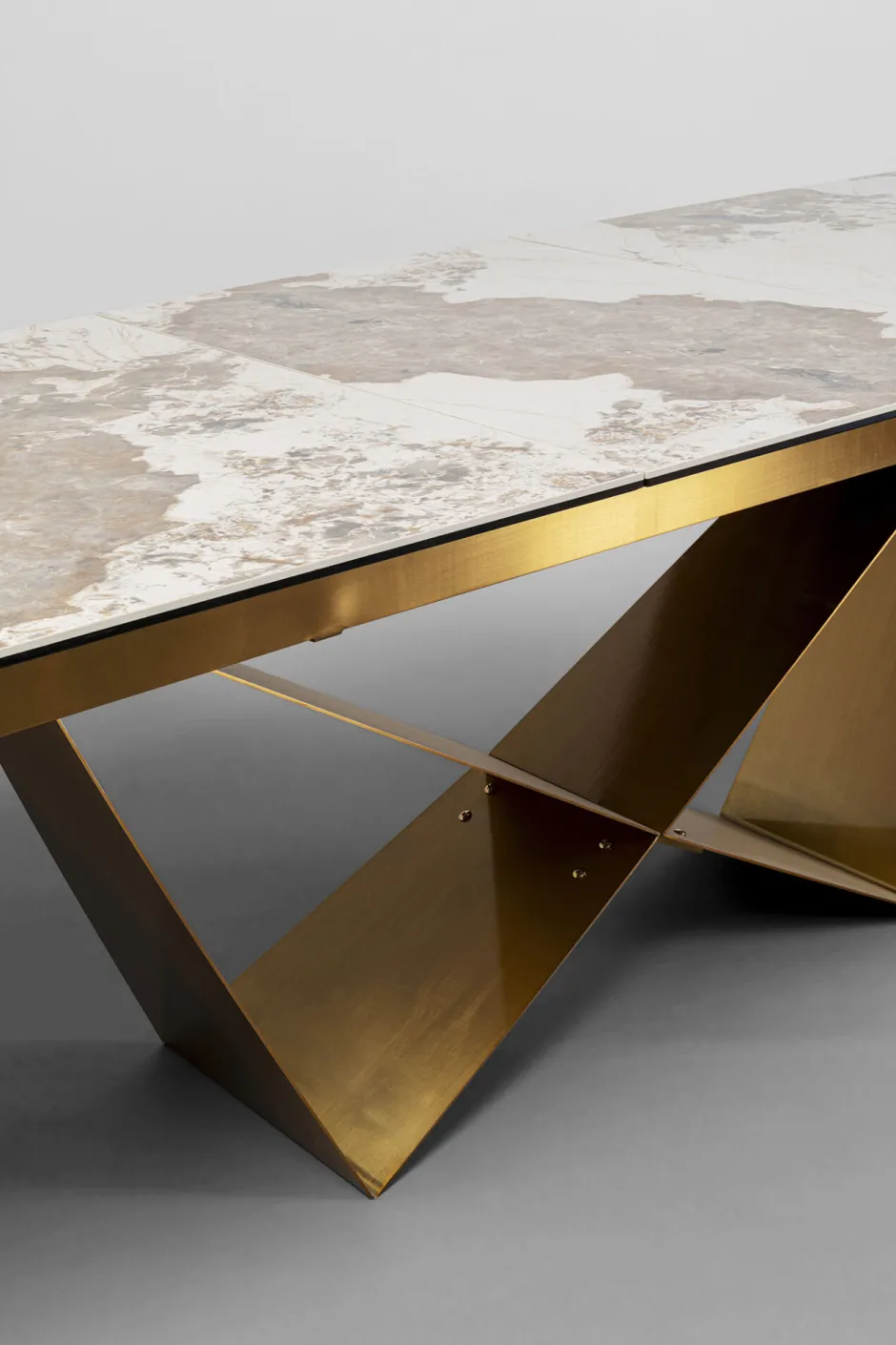 Store Uitschuifbare Eettafel Connesso Brass 200(+60)x100cm Tafels