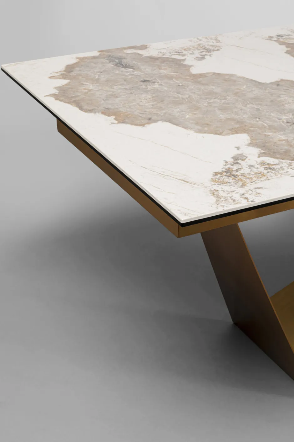 Store Uitschuifbare Eettafel Connesso Brass 200(+60)x100cm Tafels