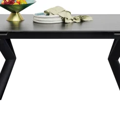 Outlet Uitschuifbare Eettafel Xenia Black 140(30+30)x80cm Kasten|Tafels