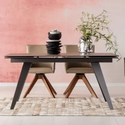 Online Uitschuiftafel Amsterdam Donker 160(40+40)x90cm Kasten|Tuinmeubelen