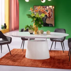 Outlet Uitschuiftafel Benvenuto Wit 200(50)x110cm Kasten|Tafels
