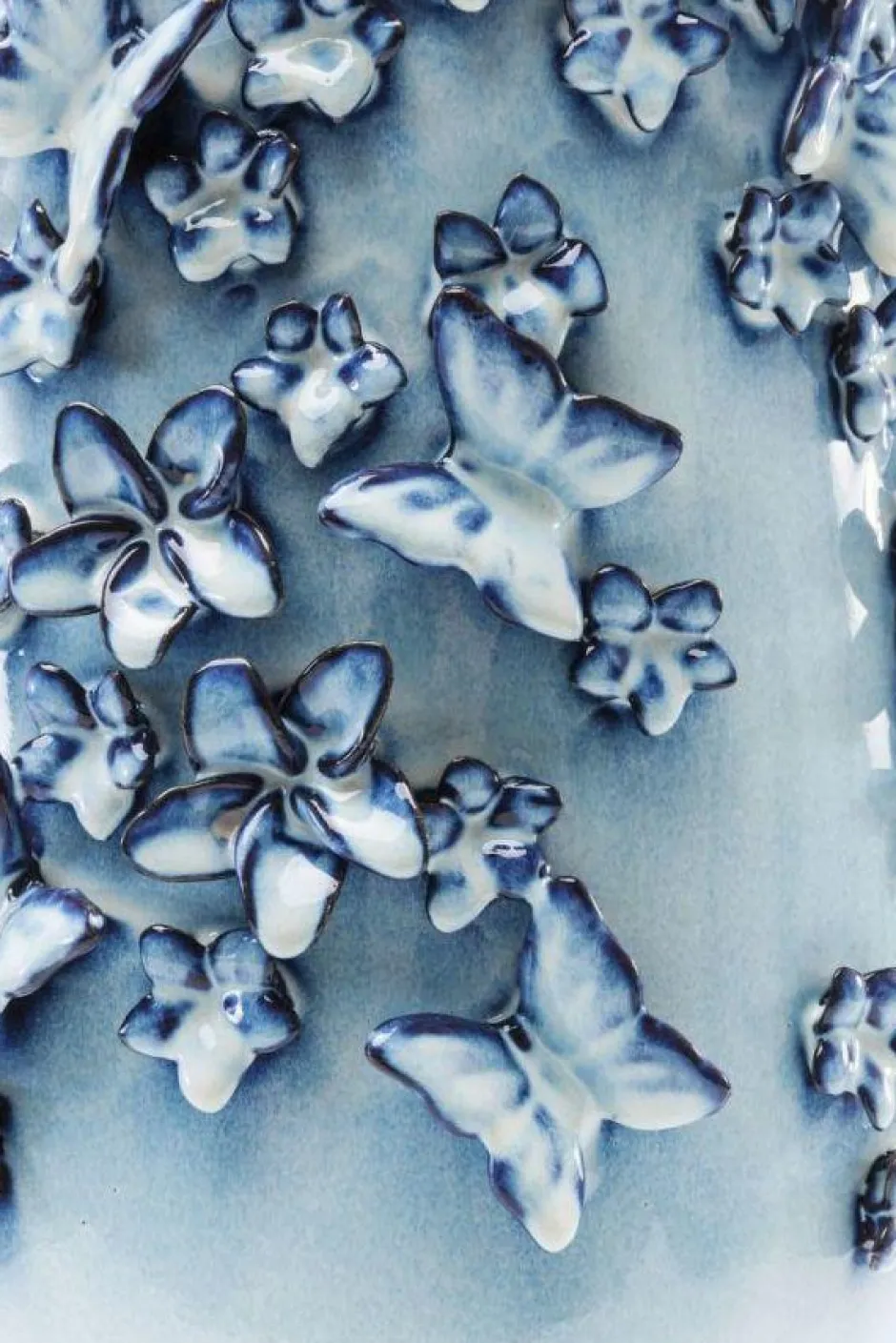 Best Sale Vaas Butterflies Lichtblauw 50cm Woondecoratie|Kasten