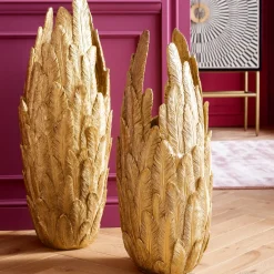 Online Vaas Feathers Goud 80cm Woondecoratie|Kasten