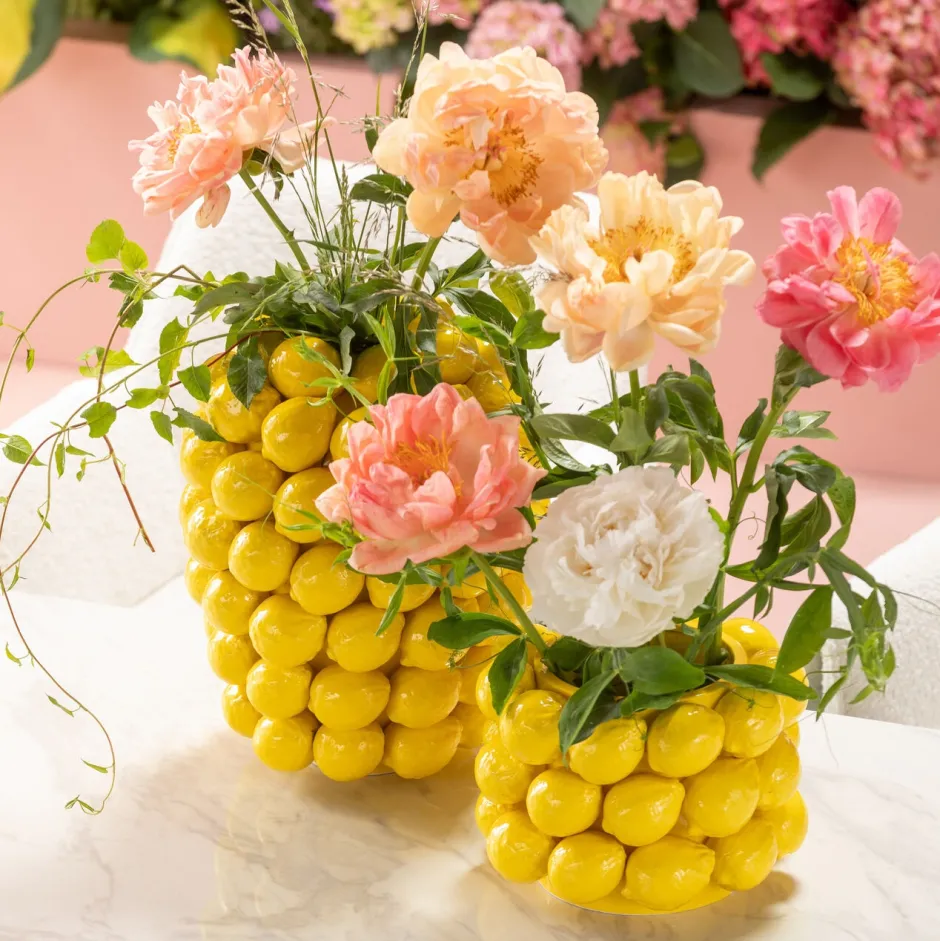 Online Vaas Lemon Juice 19cm Woondecoratie|Kasten