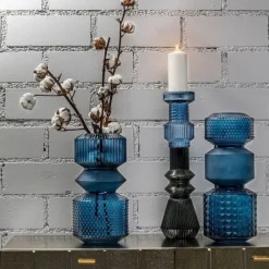 Best Vaas Marvelous Duo Blauw 42cm Woondecoratie|Kasten