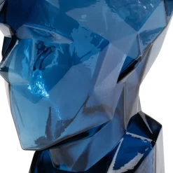 Best Vaas Prisma Face Blue 30cm Woondecoratie|Kasten