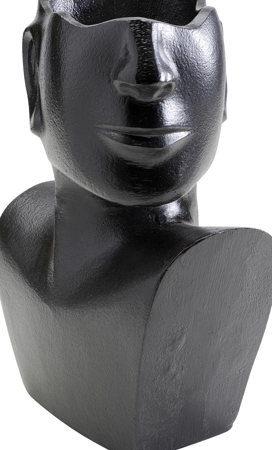 Outlet Vaas Rostro Side Black 27cm Woondecoratie|Tuinmeubelen