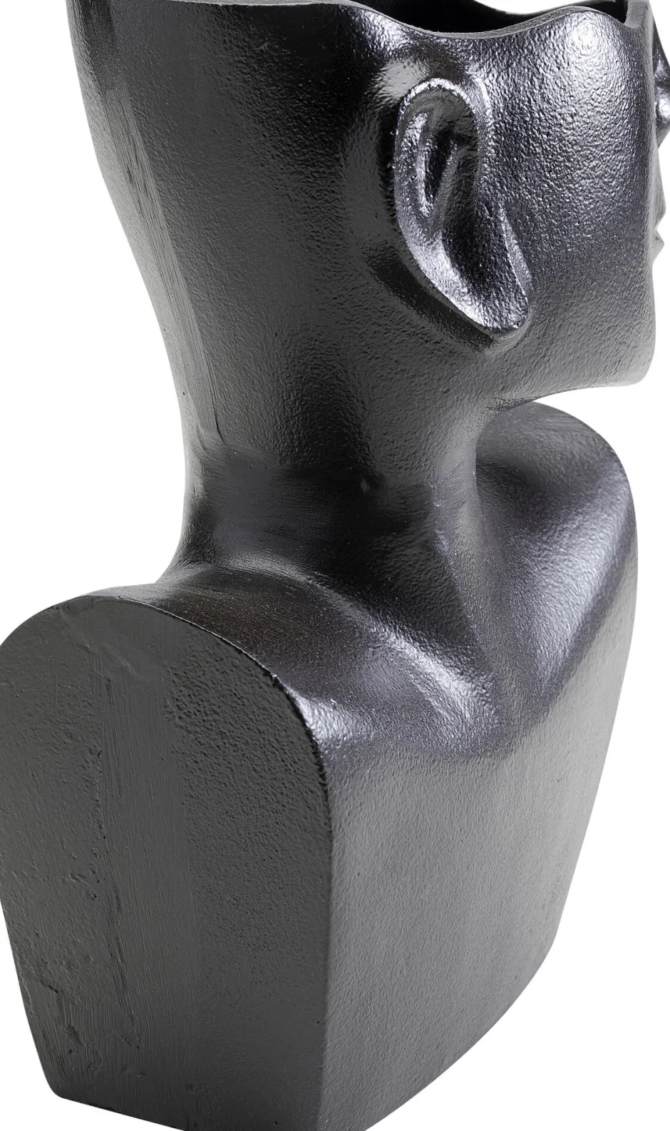 Outlet Vaas Rostro Side Black 27cm Woondecoratie|Tuinmeubelen