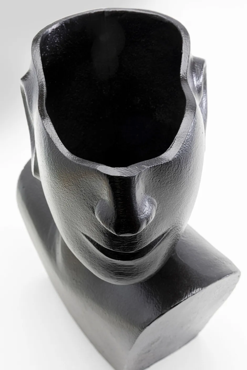 Outlet Vaas Rostro Side Black 27cm Woondecoratie|Tuinmeubelen