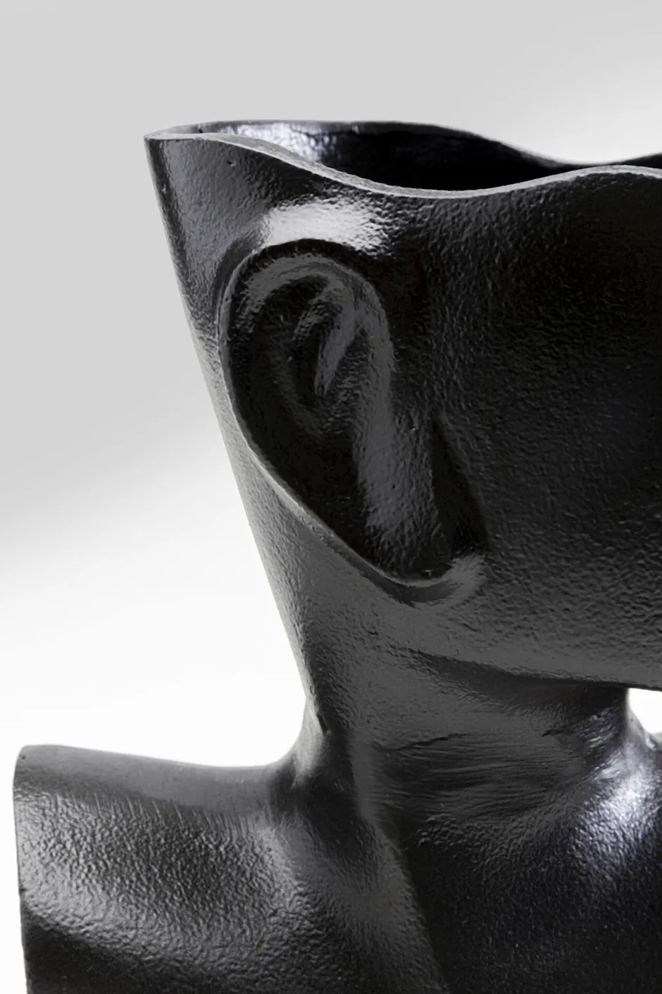 Outlet Vaas Rostro Side Black 27cm Woondecoratie|Tuinmeubelen