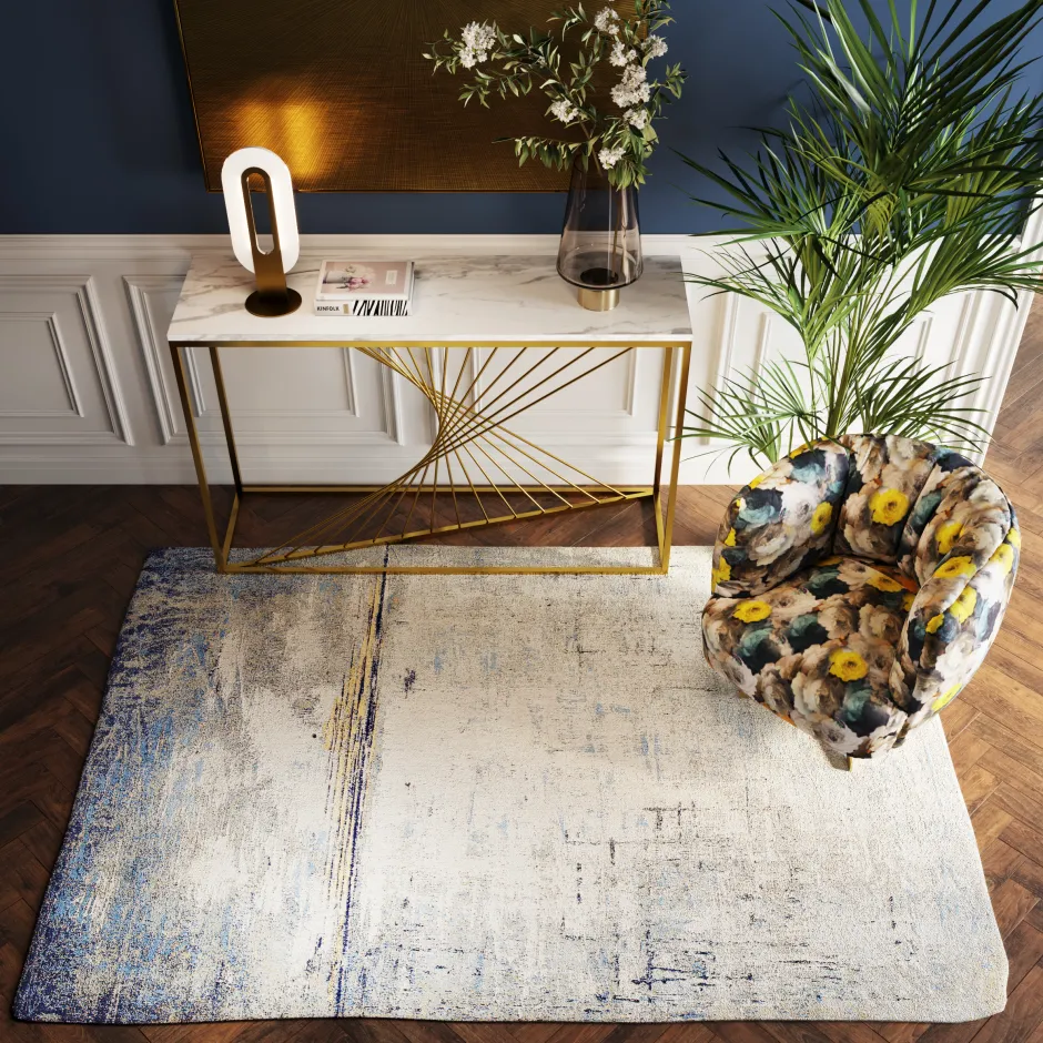 Sale Vloerkleed Abstract Donkerblauw 170x240cm Vloerkleden & Textiel|Tuinmeubelen