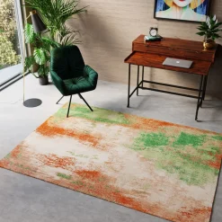 Store Vloerkleed Downtown Groen 170x240cm Vloerkleden & Textiel|Kasten