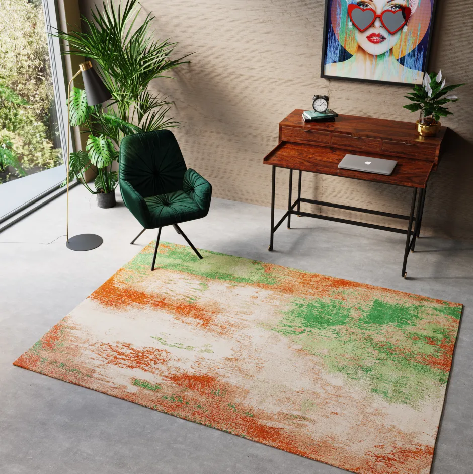 Store Vloerkleed Downtown Groen 170x240cm Vloerkleden & Textiel|Kasten