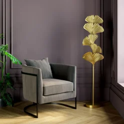 New Vloerlamp Yuva Goud 160cm Vloerlampen|Kasten