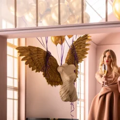 Outlet Wanddecoratie Gela Angel 203x140cm Kasten|Tuinmeubelen