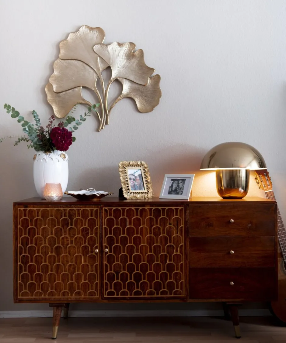 Online Wanddecoratie Ginkgo Goud Groot Wanddecoratie|Kasten
