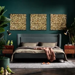 Clearance Wanddecoratie Gold Flower 80x80cm Wanddecoratie|Kasten