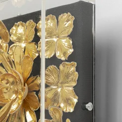 Clearance Wanddecoratie Gold Flower 80x80cm Wanddecoratie|Kasten