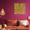 Store Wanddecoratie Gold Flower 60x60cm Wanddecoratie|Kasten