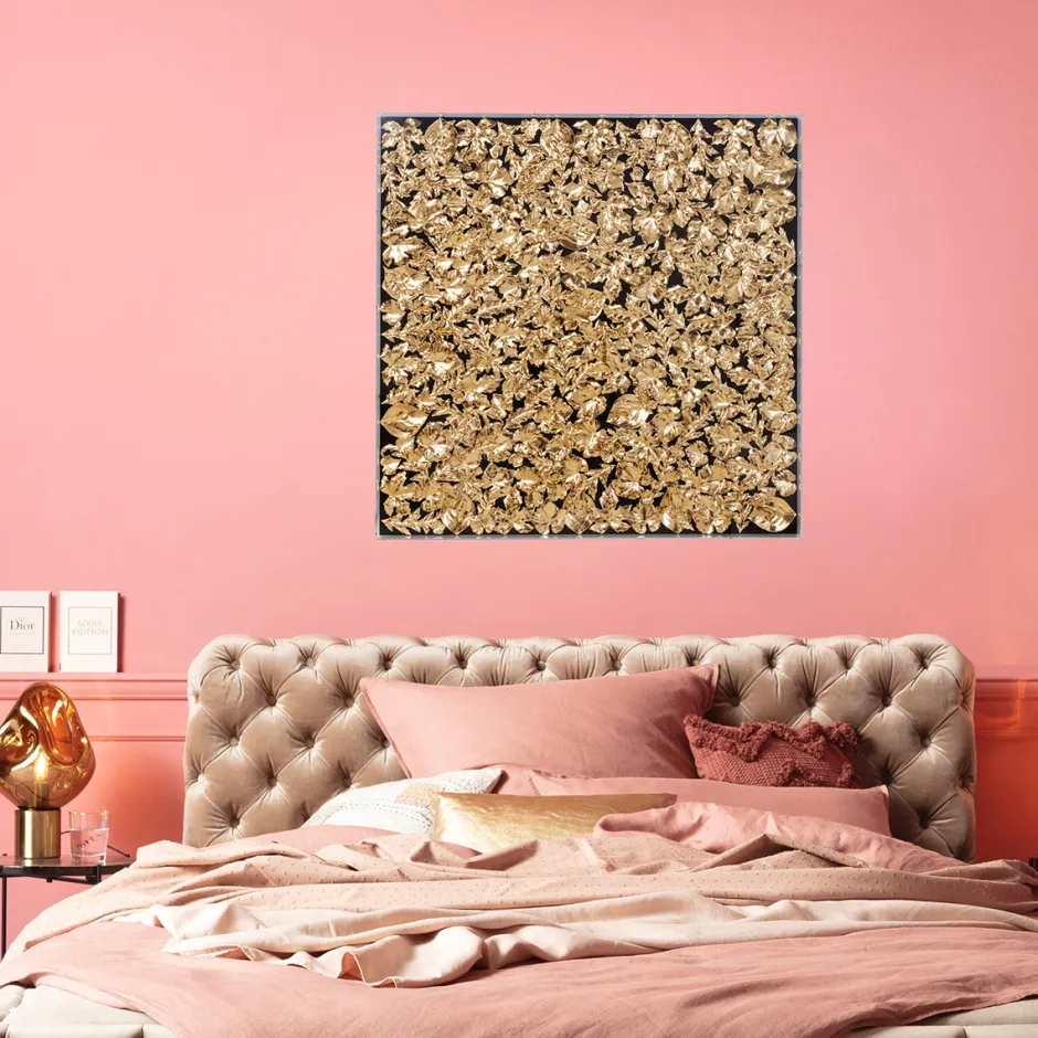 Best Sale Wanddecoratie Gold Leaf 120x120cm Kasten|Tuinmeubelen