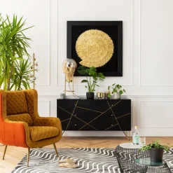 Clearance Wanddecoratie Golden Snail 120x120cm Wanddecoratie|Kasten