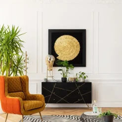 Clearance Wanddecoratie Golden Snail 120x120cm Wanddecoratie|Kasten