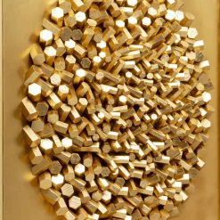 Shop Wanddecoratie Mikado Gold 120x120cm Wanddecoratie|Kasten