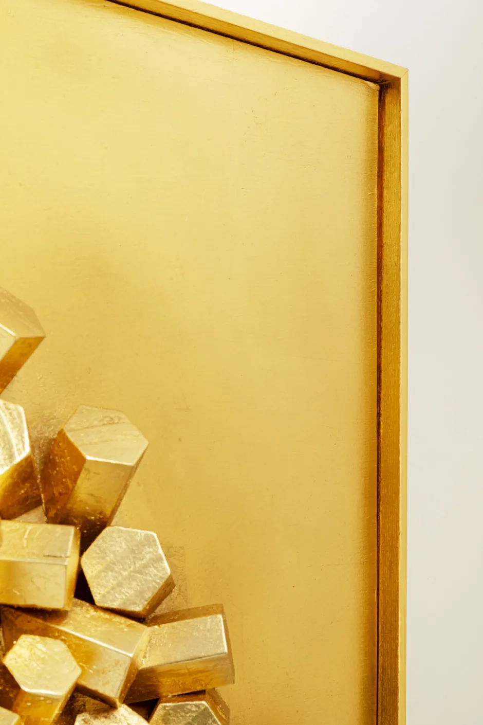 Shop Wanddecoratie Mikado Gold 120x120cm Wanddecoratie|Kasten