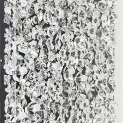 Online Wanddecoratie Silver Flower 100x100cm Wanddecoratie|Kasten