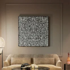 Online Wanddecoratie Silver Flower 100x100cm Wanddecoratie|Kasten