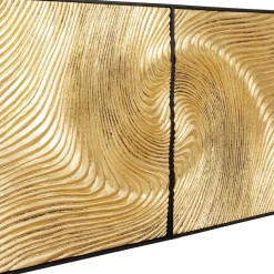 Best Sale Wanddecoratie Wave Gold (Set Van 2) Kasten|Tuinmeubelen