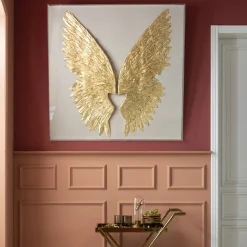 Cheap Wanddecoratie Wings Goud-Wit 120x120cm Wanddecoratie|Kasten