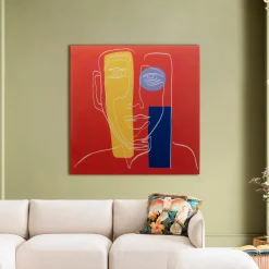 Cheap Wandfoto Art Face Red 100x100cm Kasten|Tuinmeubelen