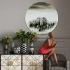 Shop Wandfoto Elephant Walk Ø120cm Kasten|Tuinmeubelen