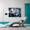 Store Wandfoto Glass Lion King Lying 120x160cm Wanddecoratie|Kasten