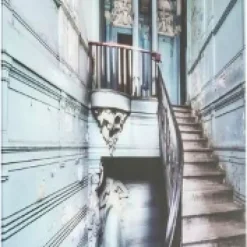 Cheap Wandfoto Glass Old Staircase 120x80 Cm Wanddecoratie|Kasten