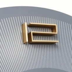 Store Wandklok Leonardo Grijs-Goud Woondecoratie|Kasten