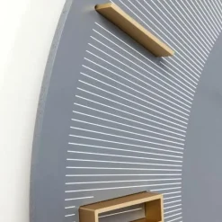 Store Wandklok Leonardo Grijs-Goud Woondecoratie|Kasten
