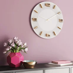 Cheap Wandklok Leonardo Wit-Goud Woondecoratie|Kasten