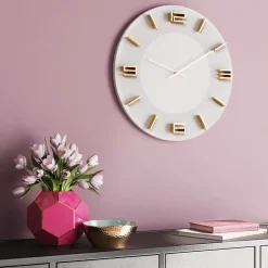 Cheap Wandklok Leonardo Wit-Goud Woondecoratie|Kasten