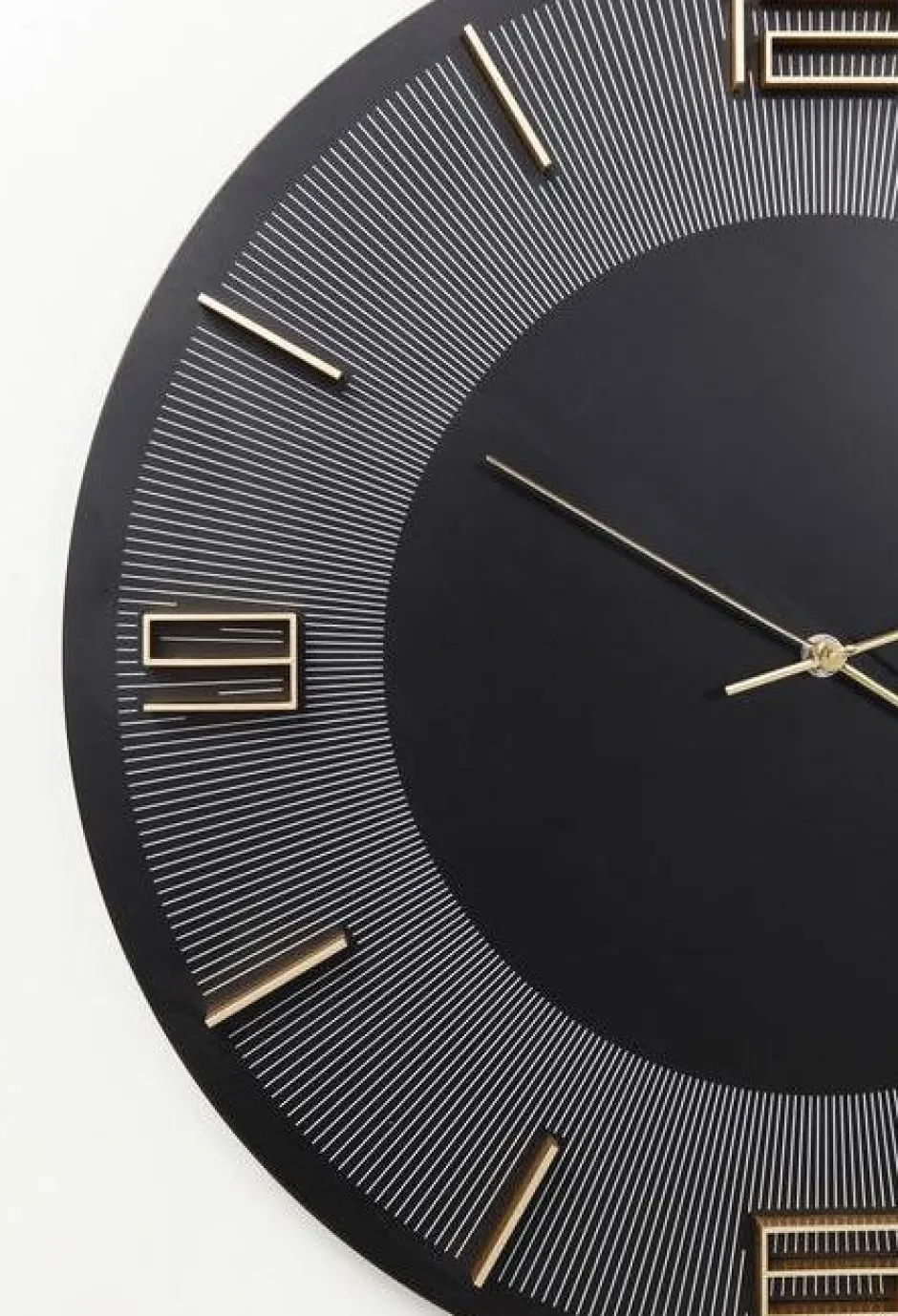 Sale Wandklok Leonardo Zwart-Goud 50cm Woondecoratie|Kasten