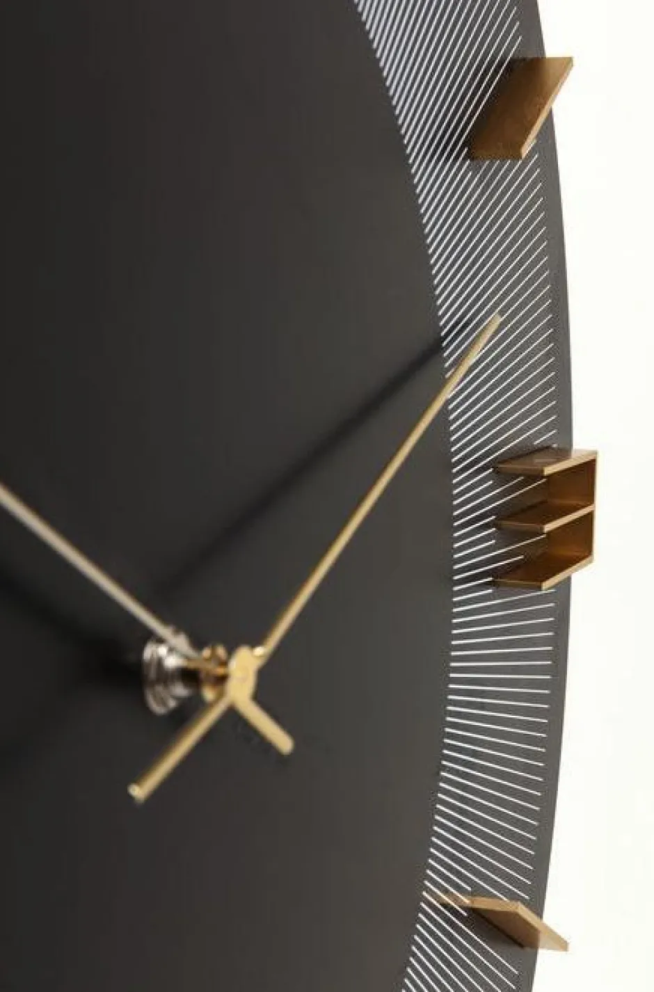 Sale Wandklok Leonardo Zwart-Goud 50cm Woondecoratie|Kasten