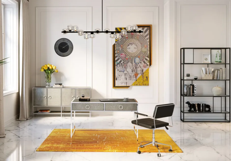 Sale Wandklok Leonardo Zwart-Goud 50cm Woondecoratie|Kasten